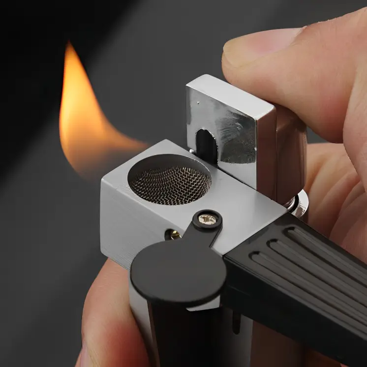 Курительная трубка зажигалка Wickie Pipe с отсеком